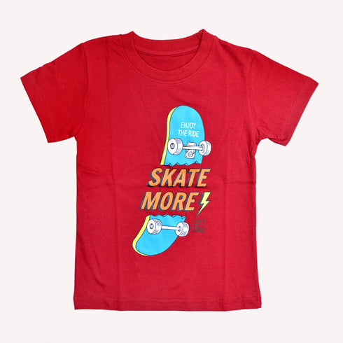 FAZZA Boys Graphic Print Pure Cotton T Shirt (Multicolor, Pack of 5)