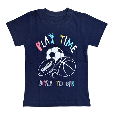 FAZZA Boys Graphic Print Pure Cotton T Shirt (Multicolor, Pack of 5)