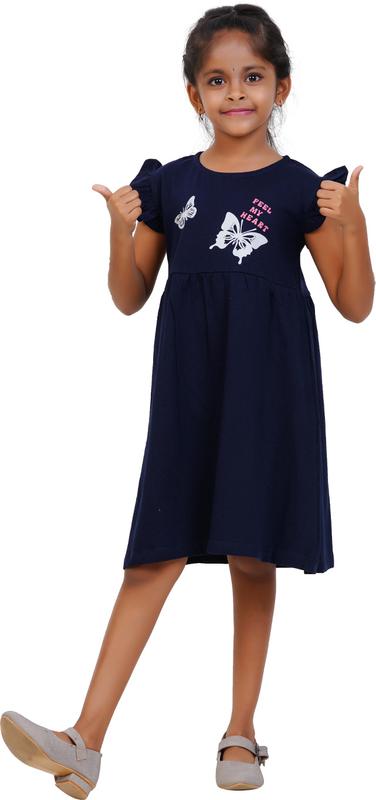 FAZZA Girls Midi/Knee Length Casual Dress