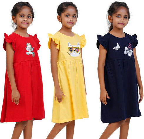FAZZA Girls Midi/Knee Length Casual Dress