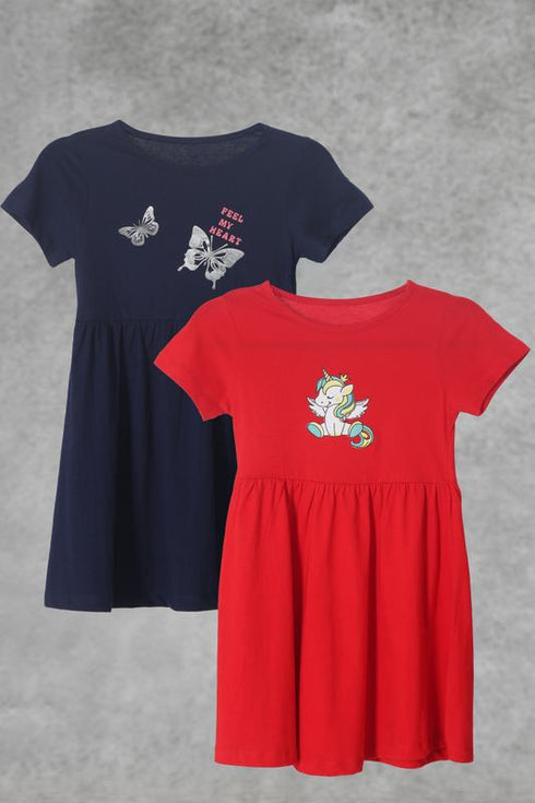 FAZZA Girls Midi/Knee Length Casual Dress