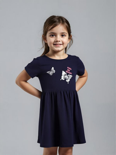 FAZZA Girls Midi/Knee Length Casual Dress