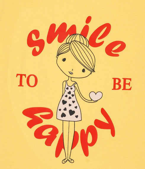 FAZZA Girls Printed Pure Cotton Regular T Shirt