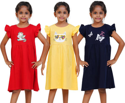 FAZZA Girls Midi/Knee Length Casual Dress