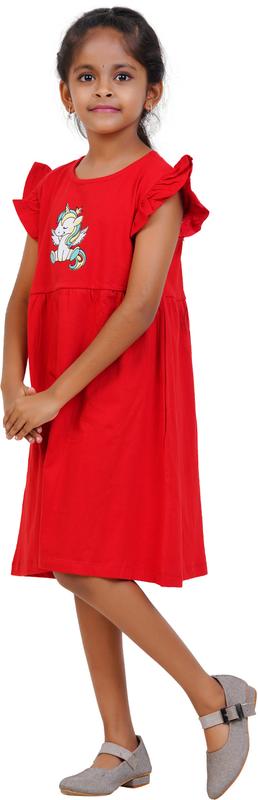 FAZZA Girls Midi/Knee Length Casual Dress