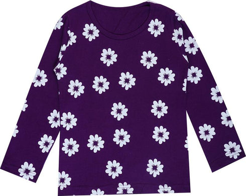 FAZZA Girls Printed Pure Cotton Regular T Shirt