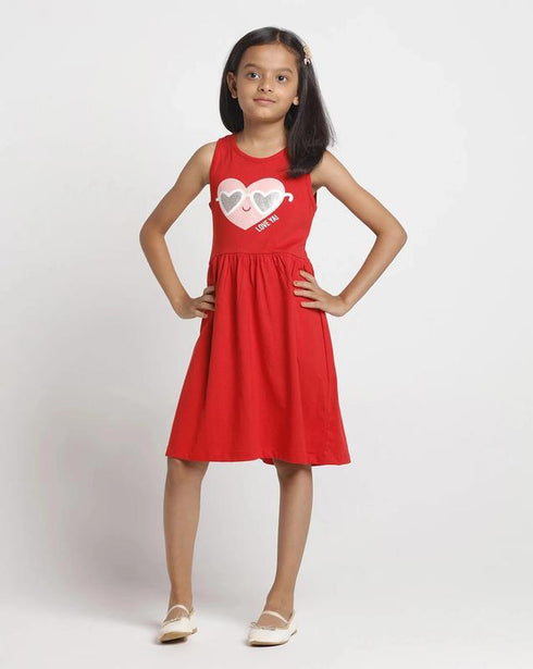 FAZZA Girls Midi/Knee Length Casual Dress