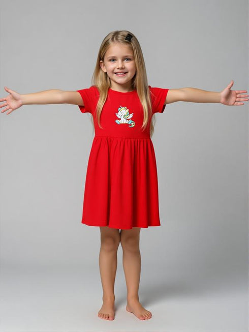 FAZZA Girls Midi/Knee Length Casual Dress