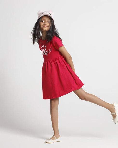 FAZZA Girls Midi/Knee Length Party Dress