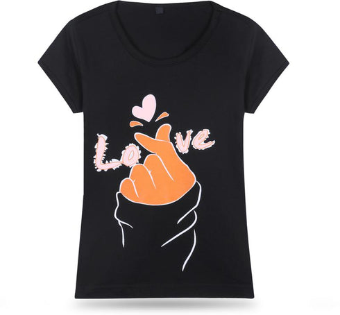 FAZZA Girls Printed Pure Cotton Regular T Shirt