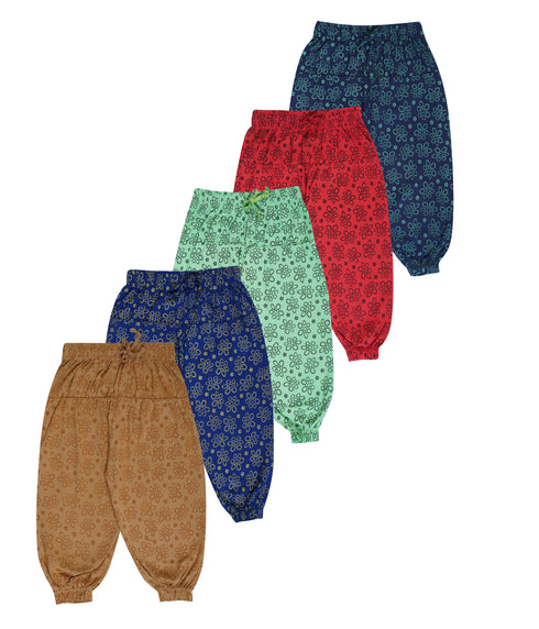 FAZZA Capri For Girls Casual Printed Pure Cotton (Multicolor Pack of 5)