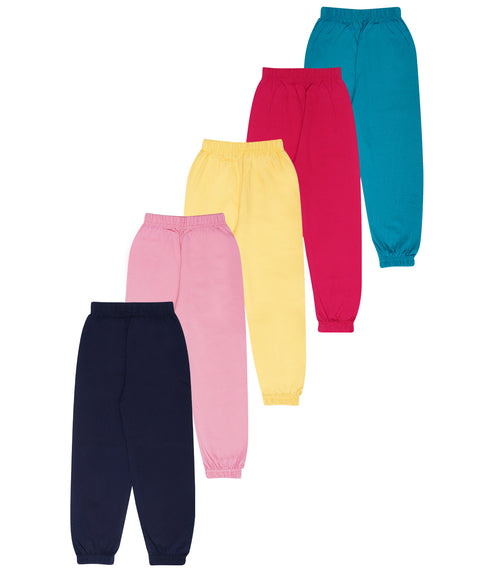 FAZZA Track Pant For Girls (Multicolor, Pack of 5)