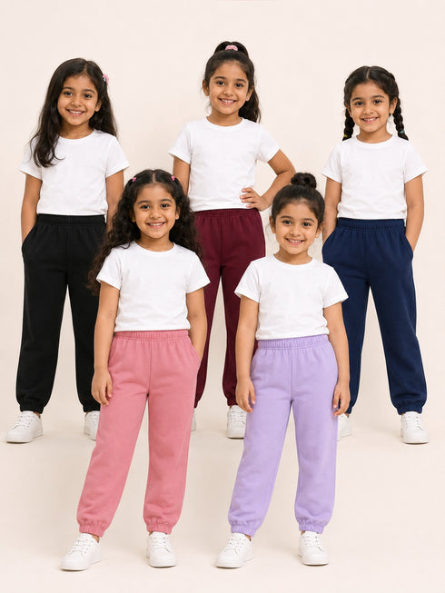 Girls and Boys Track Pants (Pack of 5)