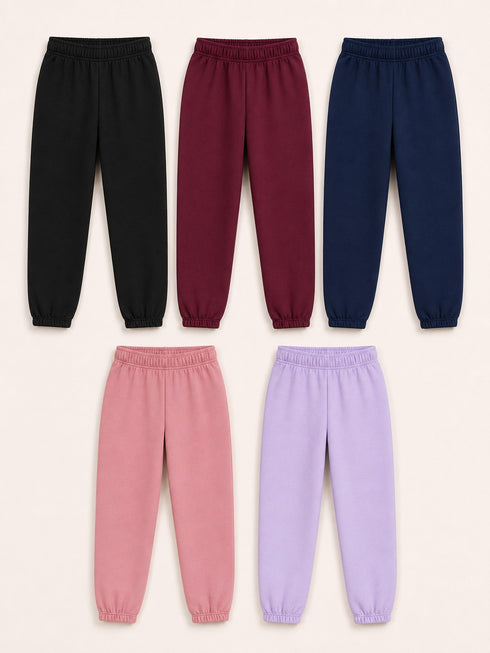 Girls and Boys Track Pants (Pack of 5)