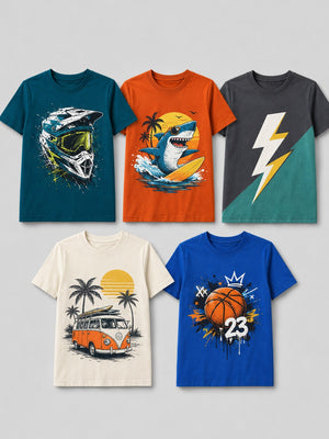 Boys T shirt (Pack Of 5)