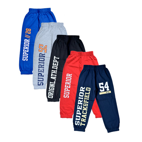 FAZZA Boys Track Pants(Pack of 5)