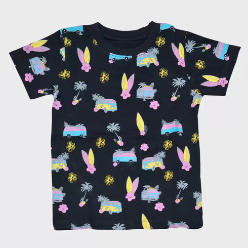 FAZZA Boys Printed Pure Cotton T Shirt (Multicolor, Pack of 5)