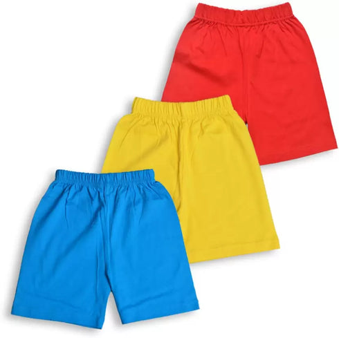 FAZZA Short For Boys Casual Printed Pure Cotton (Multicolor, Pack of 3)