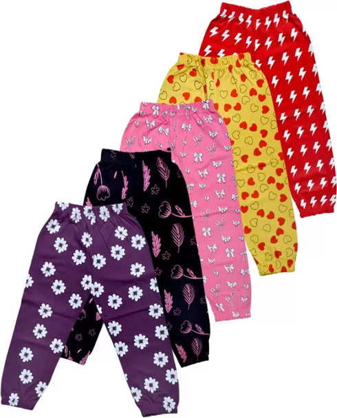 FAZZA Track Pant For Girls (Multicolor, Pack of 5)