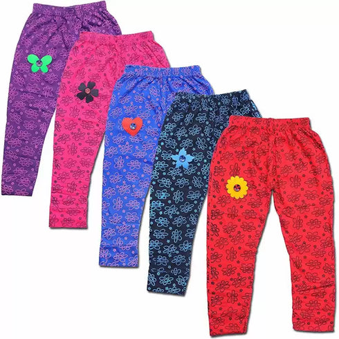 FAZZA Legging For Girls (Multicolor Pack of 5)
