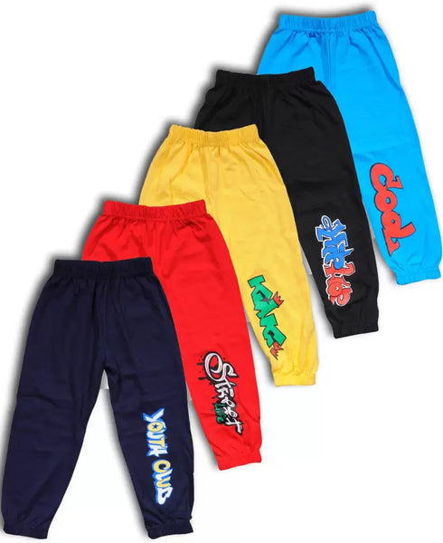 FAZZA Track Pant For Boys (Multicolor, Pack of 5)