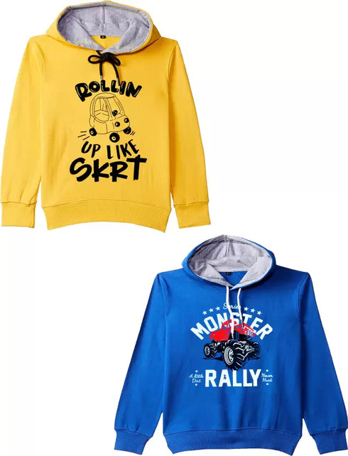 FAZZA Full Sleeve Graphic Print Boys Sweatshirt (Pack of 2)