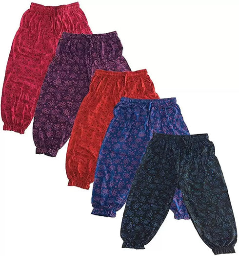 FAZZA Capri For Girls Casual Printed Pure Cotton (Multicolor Pack of 5)