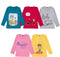 FAZZA Girls Graphic Print Pure Cotton T Shirt (Multicolor, Pack of 5)