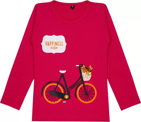 FAZZA Girls Graphic Print Pure Cotton T Shirt (Multicolor, Pack of 5)