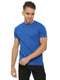 FAZZA Men Solid Blue T-Shirt