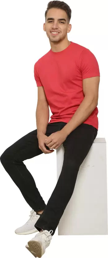 FAZZA Pack of 3 Solid Men Round Neck Multicolor T-Shirt